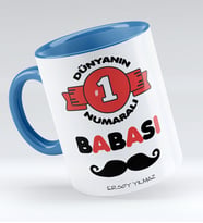 Babalar Gününe Özel Dünyanın 1 Numaralı Babası Kupa Bardak  1