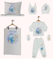 Pia Baby GL 1939-06 İsme Özel Yastık Battaniye Zıbın Set
