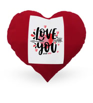 BK Gift Kişiye Özel Seni Seviyorum Kırmızı Kalp Yastık 2