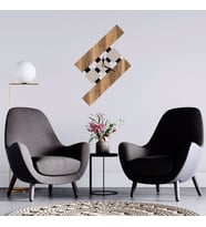 Çapraz Modern  Ahşap Duvar Saati