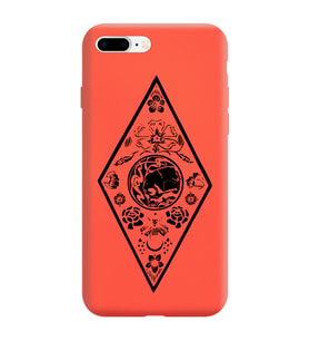 Iphone 7 Plus Çizgi Tasarımlı Turuncu Lansman Telefon Kılıfı