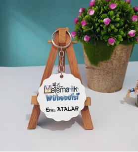 Matematik Mühendisi Ahşap Anahtarlık