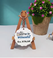 Matematik Mühendisi Ahşap Anahtarlık