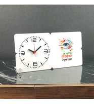 Graphic Designer Ahşap Masa Saati 001