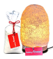 Tuzcu Ahmet Beyaz Tuzdan Yapılmış 4-5 kg Tuz Lamba Kaya Tuzu Hediyeli