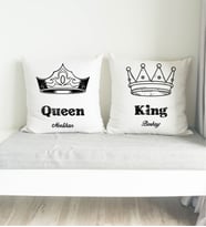 Kişiye Özel King&Queen Sevgili Yastığı