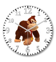 Donkey Kong Duvar Saati Bombeli Gercek Cam
