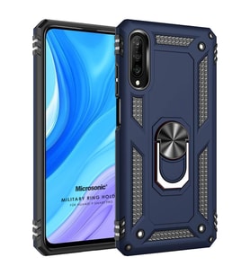 Microsonic Huawei P Smart Pro Kılıf Military Ring Holder Lacivert