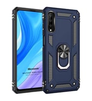 Microsonic Huawei P Smart Pro Kılıf Military Ring Holder Lacivert