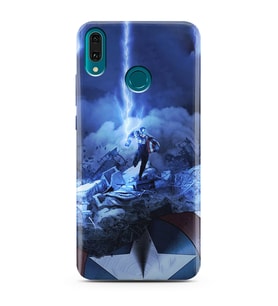 Kaptan Amerika Tasarım Süper Şeffaf Silikon Telefon Kılıfı Huawei Y9 (2019)