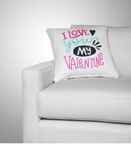 I Love You My Valentine Sevgili Yastığı (Çok Renkli)