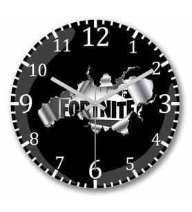 Fortnite  1 Duvar Saati Bombeli Gercek Cam