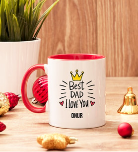 Best Dad Babaya Hediye Kırmızı Kupa Bardak