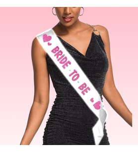 Bride To Be Kuşak, 160 cm x 6 cm - Pembe (STD)