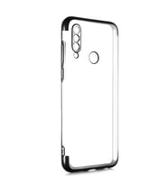 Meizu M10 Kılıf Zore Dört Köşeli Lazer Silikon Kılıf (Siyah)