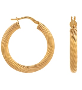 MOOM MÜCEVHERAT Kadın Italyan Halka Küpe 14 Ayar Altın (2,9 Cm)