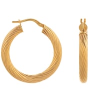 MOOM MÜCEVHERAT Kadın Italyan Halka Küpe 14 Ayar Altın (2,9 Cm)