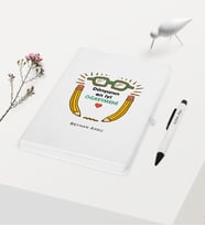 BK Gift Kişiye Özel Dünyanın En İyi Öğretmeni Temalı Beyaz Defter Kalem Hediye Seti - 17