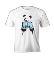 Panda - Boks Beyaz Erkek Tshirt