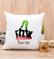 Fizik Öğretmeni Yastık ve Gold Kupa Bardak