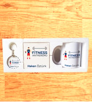 Kişiye Özel 3'lü Fitness Antrenörü Tasarımlı Hediye Sepeti