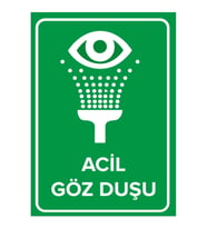 MIGNATIS - Acil Göz Duşu Levhası - Sac Malzeme 35x50cm