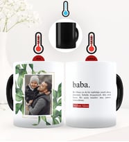 BK Gift Kişiye Özel Fotoğraflı Baba Anlamı Sihirli Kupa Bardak - 1 (Siyah)