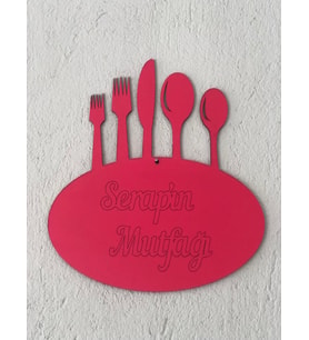Dekoratif Mutfak Tablosu (Kırmızı)