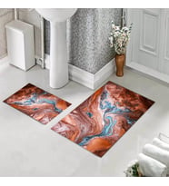 Banyo Halısı Ikili Klozet Takımı Kaymaz Tabanlı (60 xm x 100 cm + 40 cm x 60 cm)  (Kırmızı)