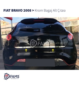 Fiat Bravo Krom Bagaj Alt Çıtası 2008 Üzeri P. Çelik