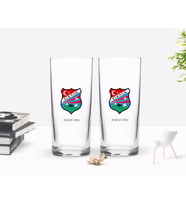 BK Gift Kişiye Özel Renkli Baskılı Şırnak Tasarımlı Turistik İkili Rakı Bardağı Seti-1 (Beyaz)