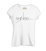 Shinee - Logo Beyaz Kadın Tshirt