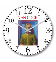 Vincent Van Gogh Duvar Saati Bombeli Gercek Cam