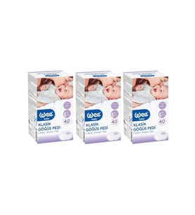 Wee Baby Klasik Göğüs Pedi (30+10'Lu) 120 Adet (3Pk*40)