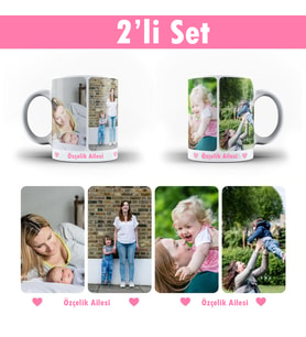 Resimli Kupa Bardak 2 Li Set