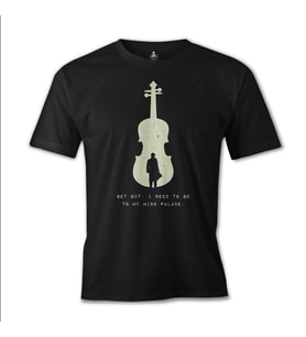 Sherlock - Get Out Siyah Erkek Tshirt