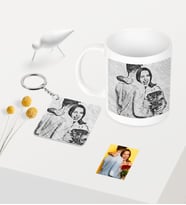 BK Gift Kişiye Özel Karakalem Kupa Anahtarlık Seti