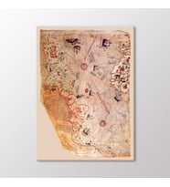 Arty Tablo Piri Reis Haritası Tablo (Karışık)