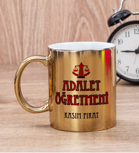 Adalet Öğretmeni Gold Kupa Bardak