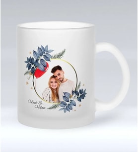 BK Gift Kişiye Özel İsimli Fotoğraflı Buzlu Cam Kupa Bardak-34 (Beyaz)