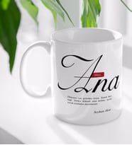 BK Gift Kişiye Özel Mânâ Ana Beyaz Kupa Bardak