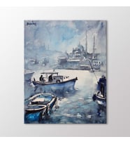 Arty Tablo Suluboya Tekneler ve İstanbul Tablo (Karışık)