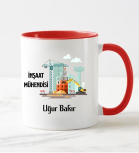 İnşaat Mühendisi Kupa Bardağı Kırmızı