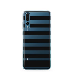 Çizgi Tasarımlı Süper Şeffaf Silikon Telefon Kılıfı Huawei P20 Pro  