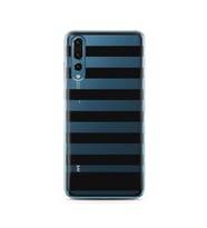 Çizgi Tasarımlı Süper Şeffaf Silikon Telefon Kılıfı Huawei P20 Pro  