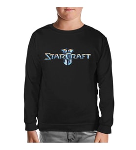Starcraft Logo Siyah Çocuk Sweatshirt