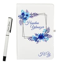 Sevgiliye Hediye Kişiye Özel Tasarım Defter ve Roller Kalem Seti