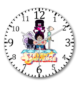 Steven Universe Duvar Saati Bombeli Gercek Cam