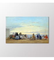 Arty Tablo Sur la plage coucher de soleil Tablo (Karışık)