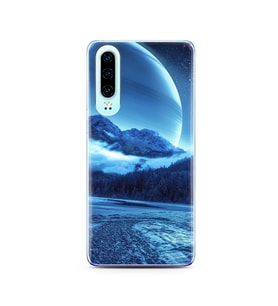 Kış Tasarımlı Süper Şeffaf Silikon Telefon Kılıfı Huawei P30  